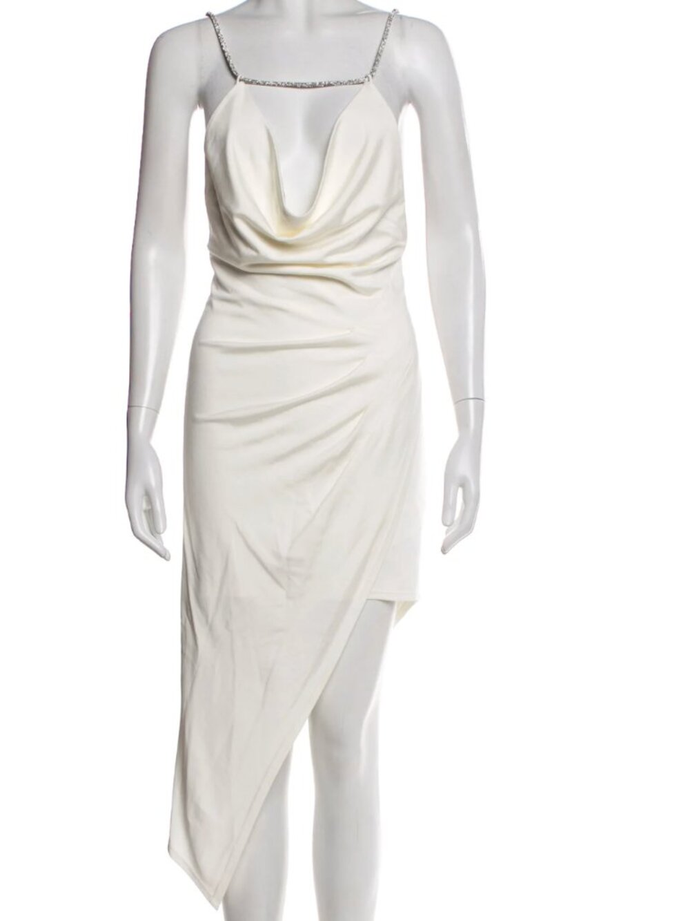 alice olivia CORAL CRYSTAL STRAP MIDI DRESS- size 6